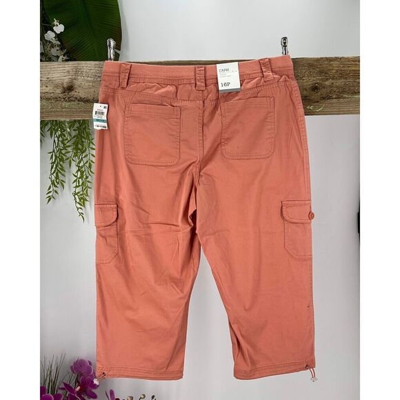Coral Capri 16P NWT Style & Co Clam Digger Crop - Picture 1 of 8